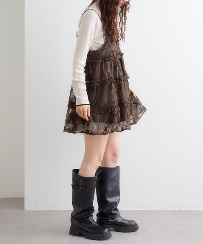 w closet 3D lace mini cami dress