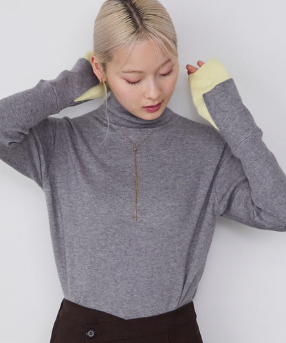 forksy. 假2件針織高領Top [吸濕發熱]