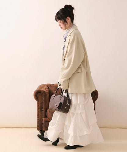 loin nuit tuck design volume skirt