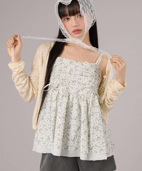 apres mignon Pattern layered camisole