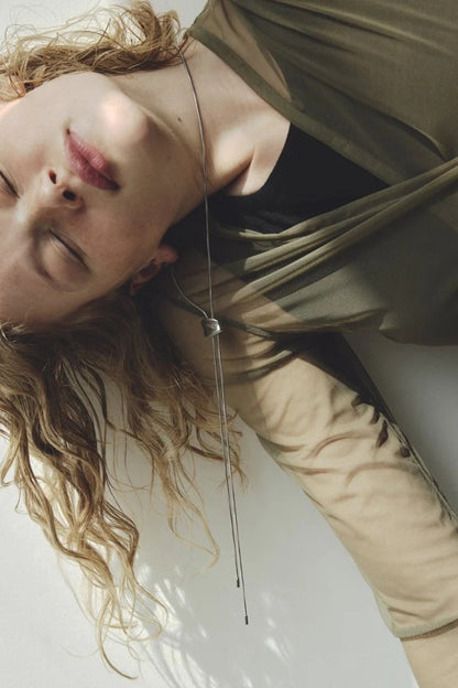 GOLDY Loop Tying Stainless Steel Necklace