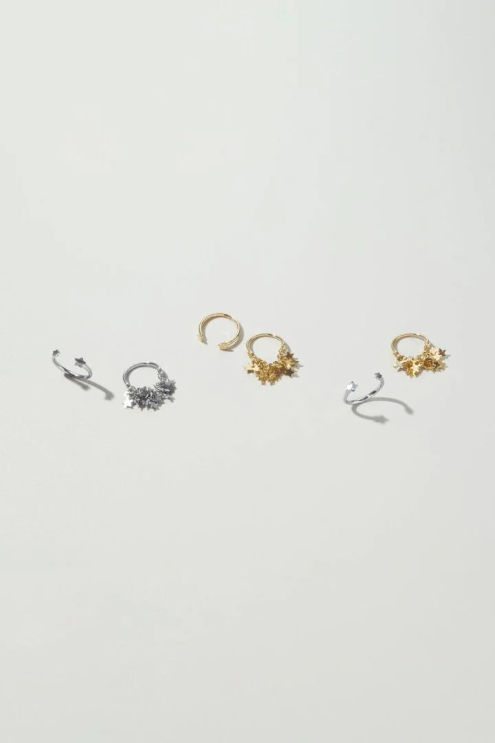 GOLDY Star shower Ring 2P Set