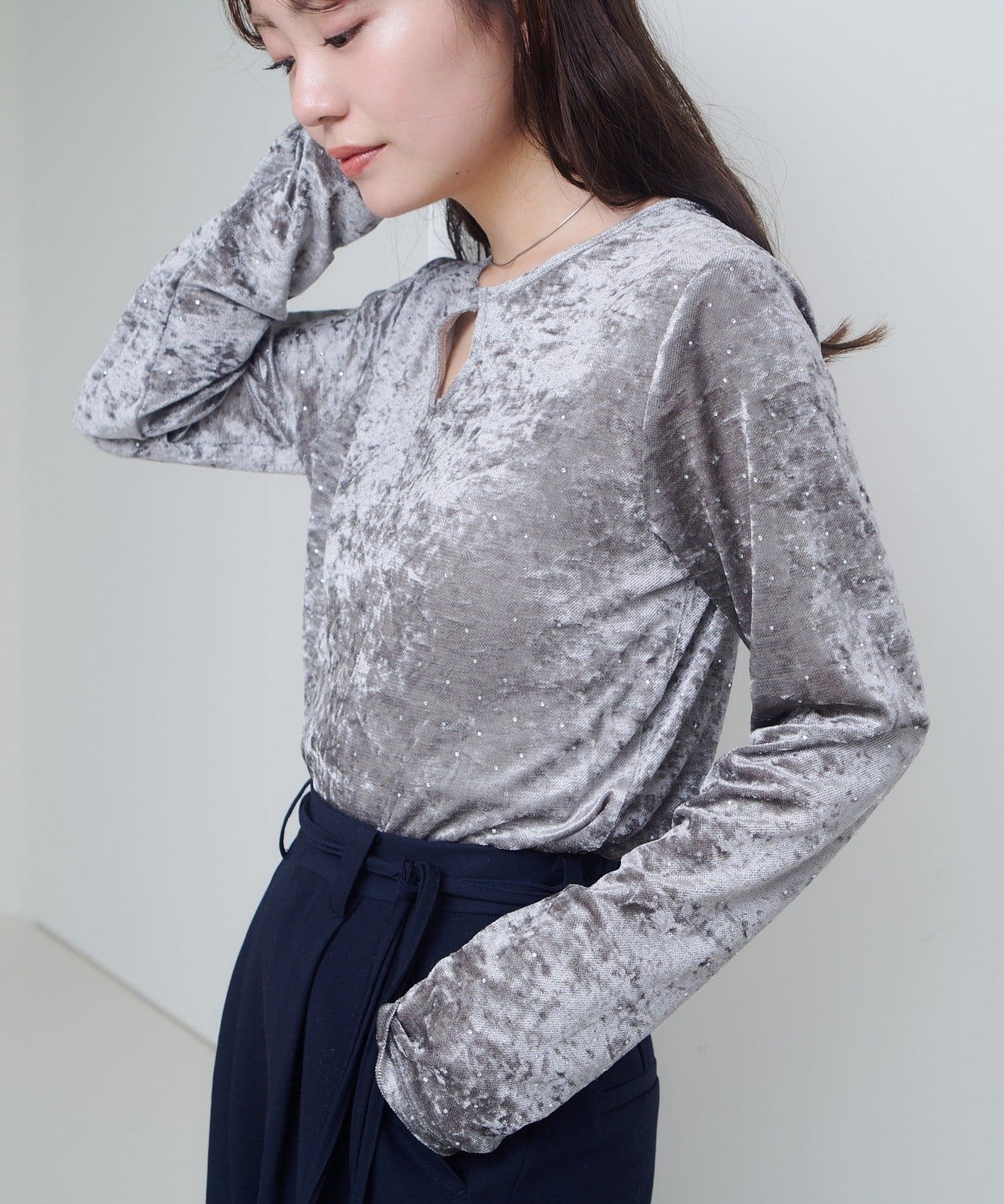 Kastane 鉚釘天鵝絨TOP