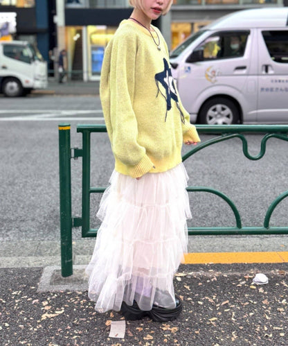 w closet Big Pattern Knit