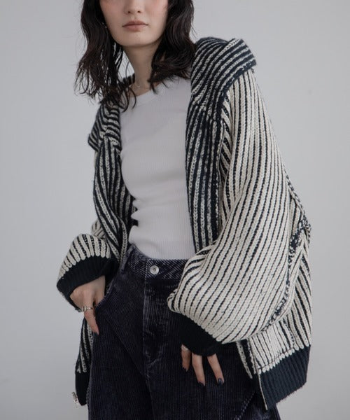 Vacancy 雙面可穿羅紋拉鍊連帽衫