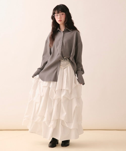 loin nuit Rhinestone ribbon shirt