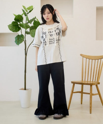 Kutir 荷葉邊喇叭褲