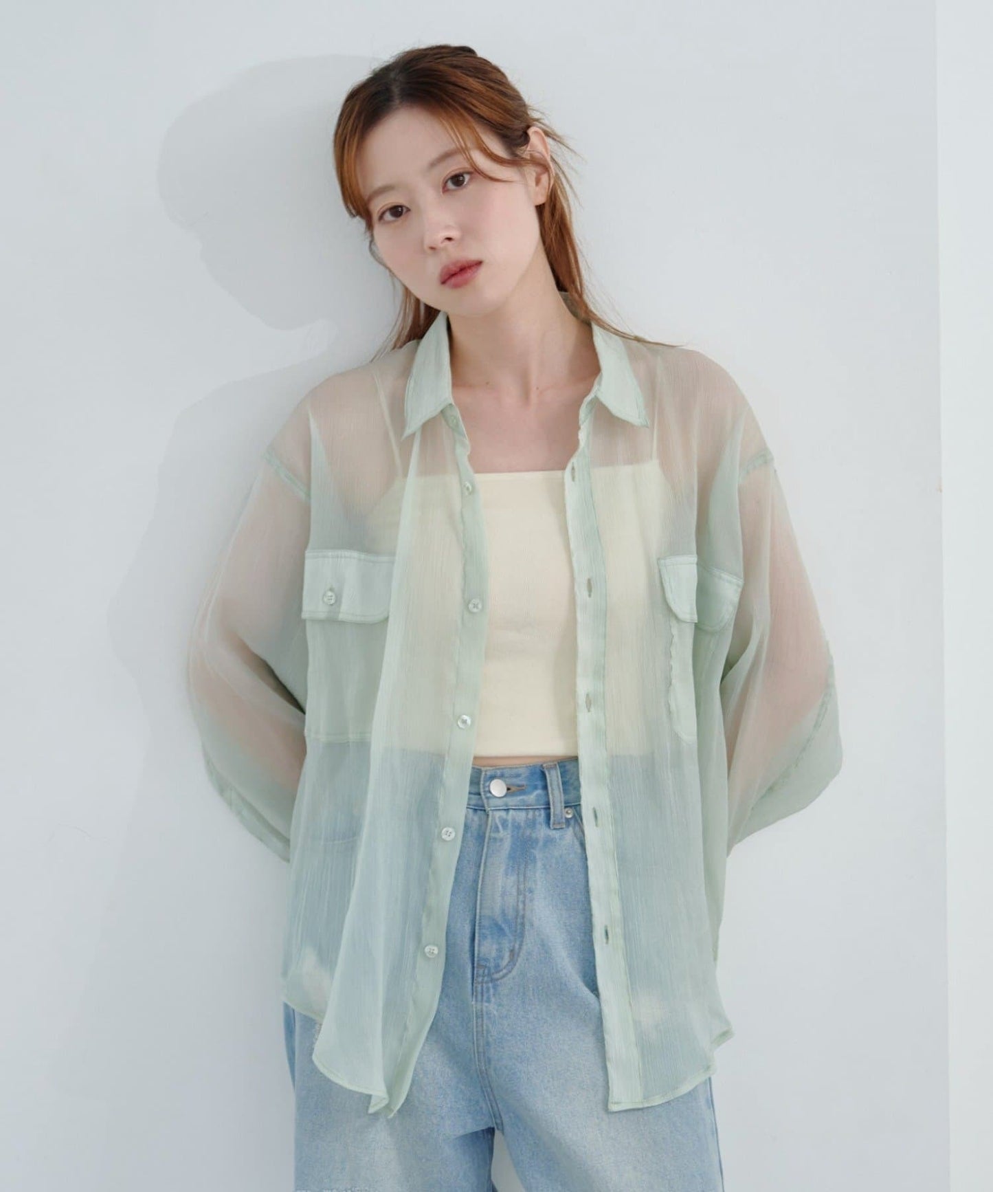 Kastane 靚料 Sheer Shirt [短/長version]