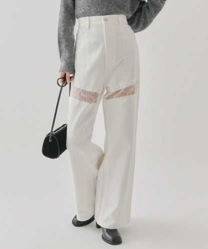 mystic Lace switching denim