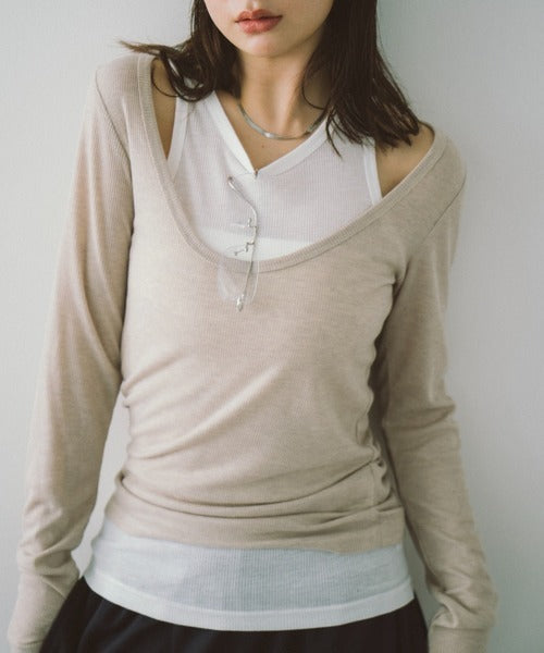 HANNE Layered sheer T-shirt