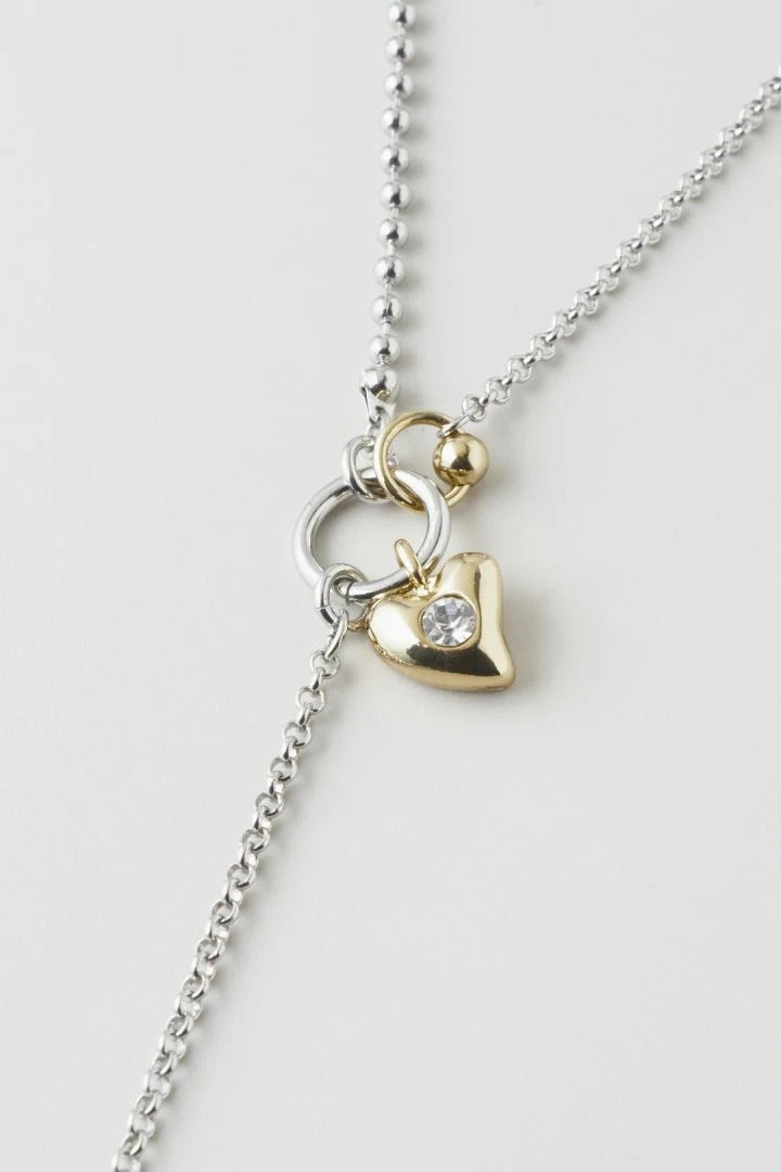 GOLDY Heart "Y" Shape Necklace
