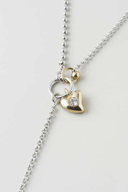 GOLDY Heart "Y" Shape Necklace