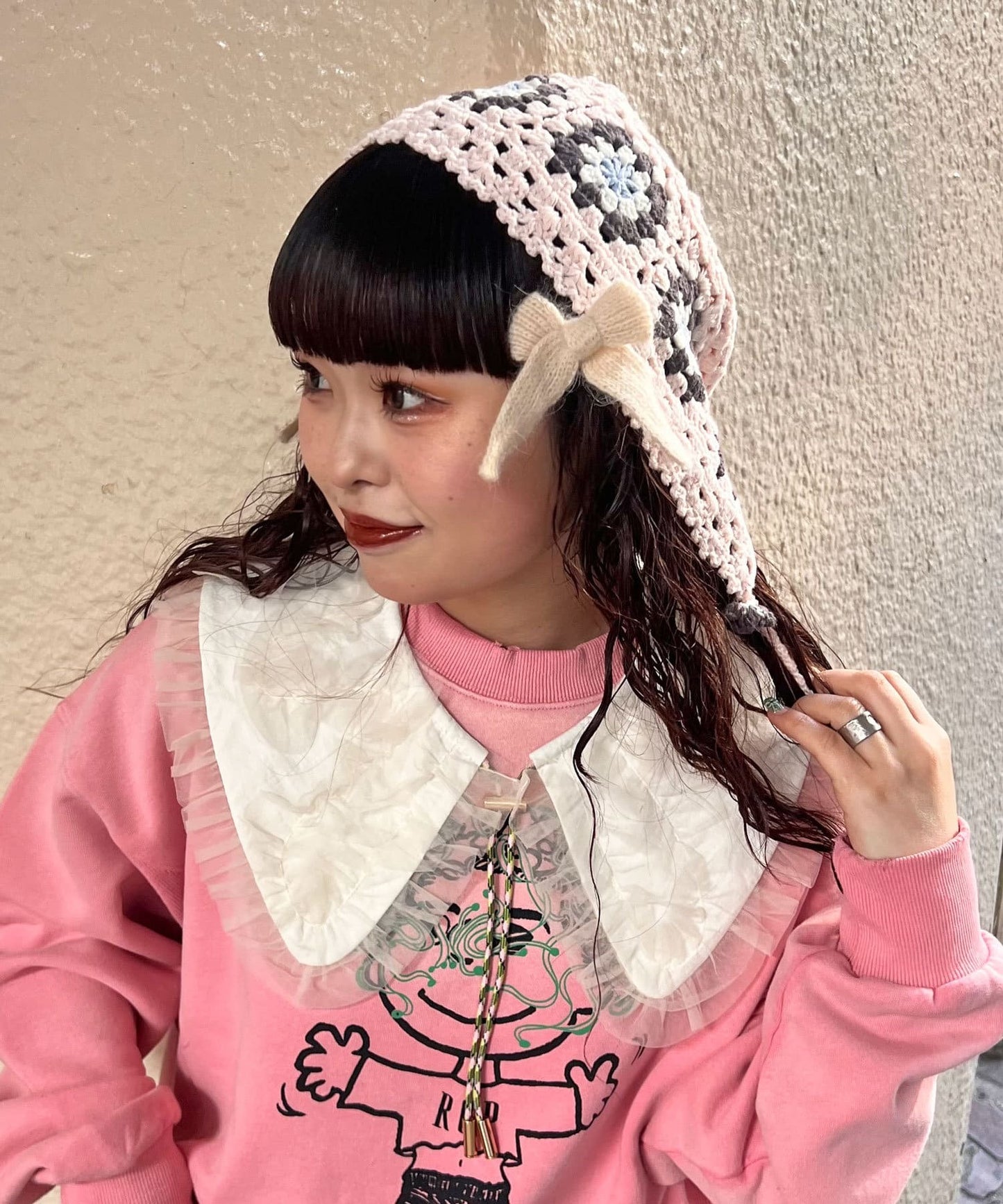 Me + Me 薄紗荷葉邊假領