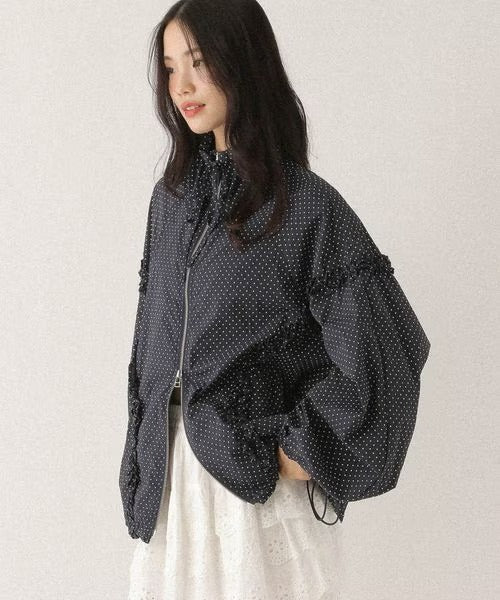 heather 褶邊尼龍 jacket