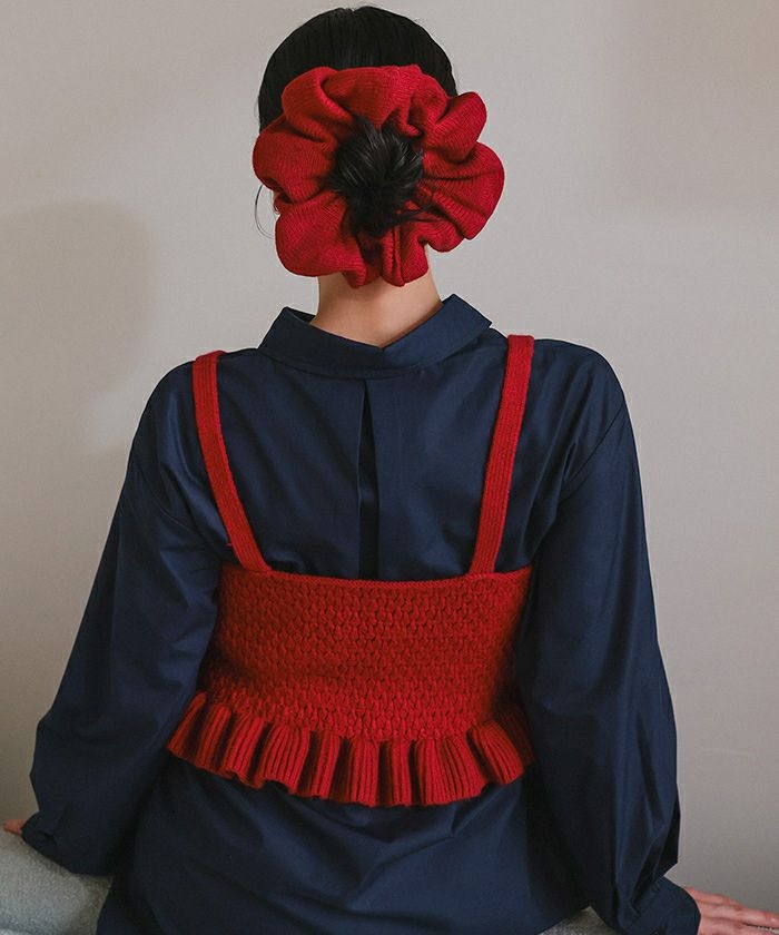 Miette 針織吊帶緊身胸衣配髮帶