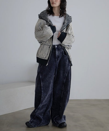 Vacancy 雙面可穿羅紋拉鍊連帽衫