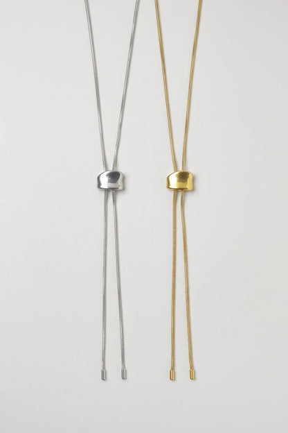 GOLDY Loop Tying Stainless Steel Necklace
