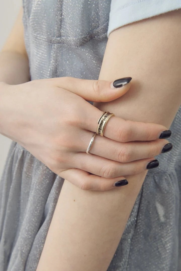 GOLDY Lettering Metal Set 2P Ring