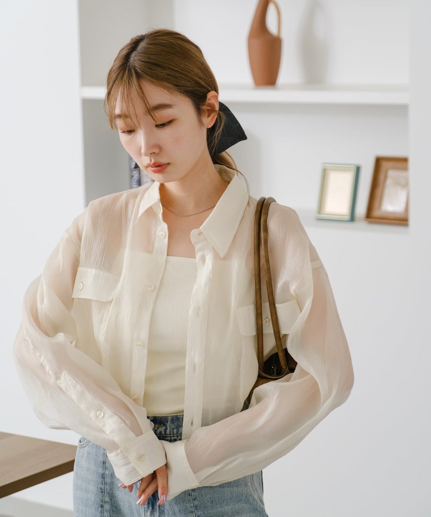 Kastane 靚料 Sheer Shirt [短/長version]