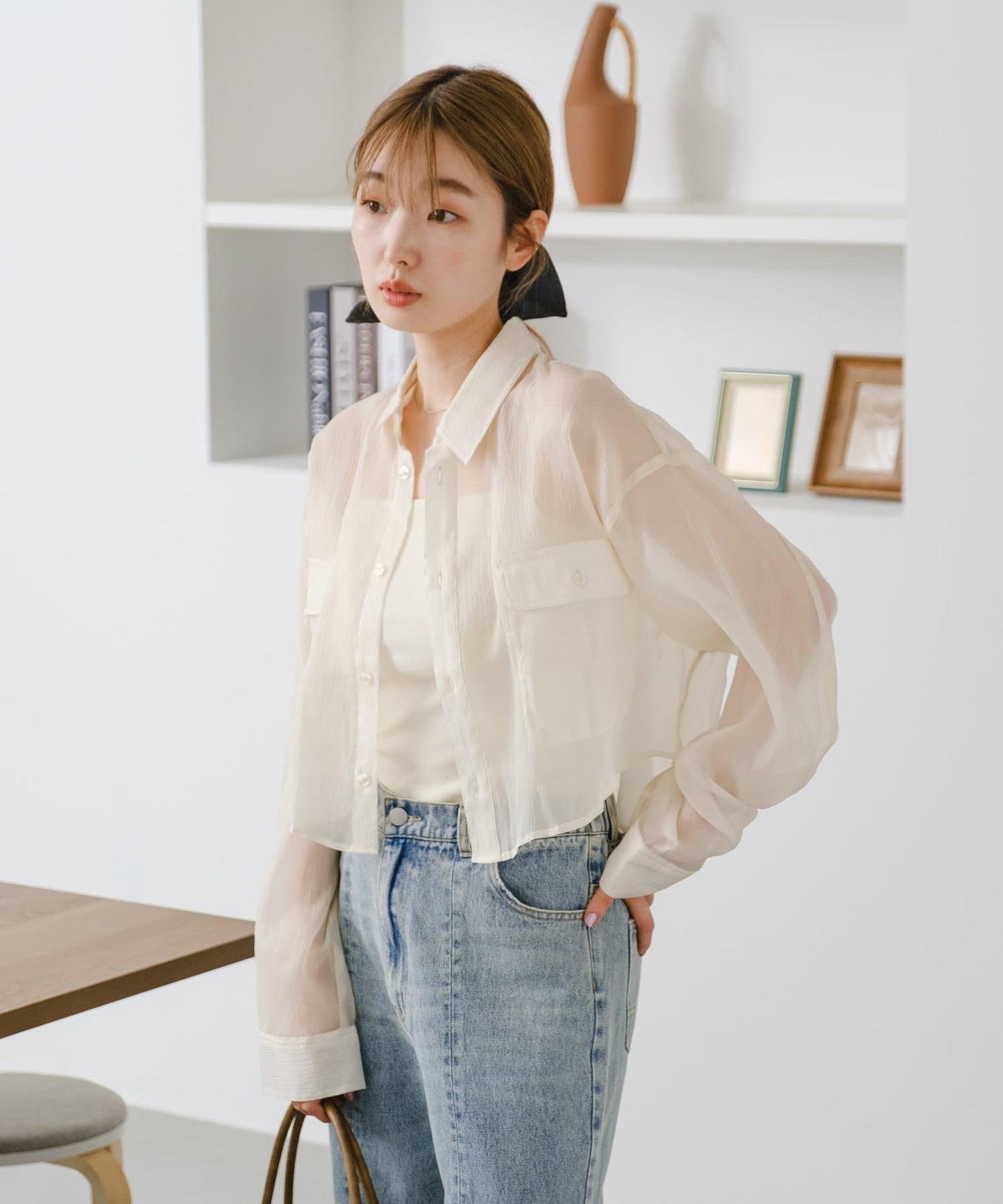 Kastane 靚料 Sheer Shirt [短/長version]