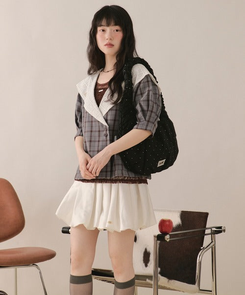 loin nuit sailor collar lace jacket