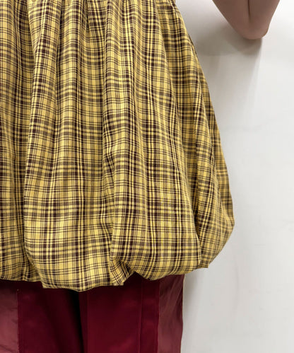 CIAOPANIC 荷葉邊格紋氣球ops