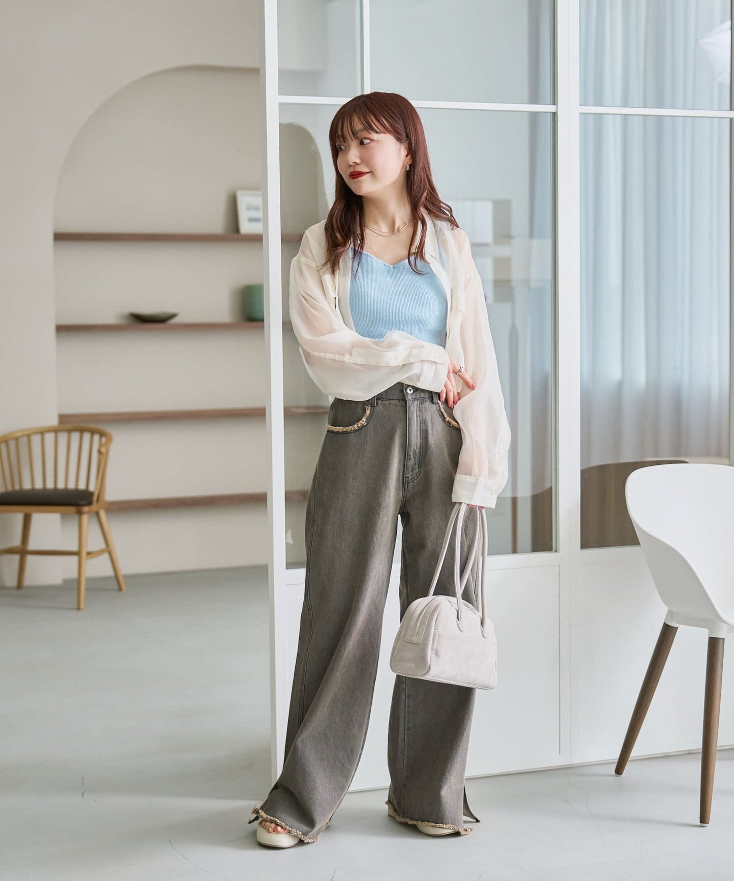 Kastane 靚料 Sheer Shirt [短/長version]