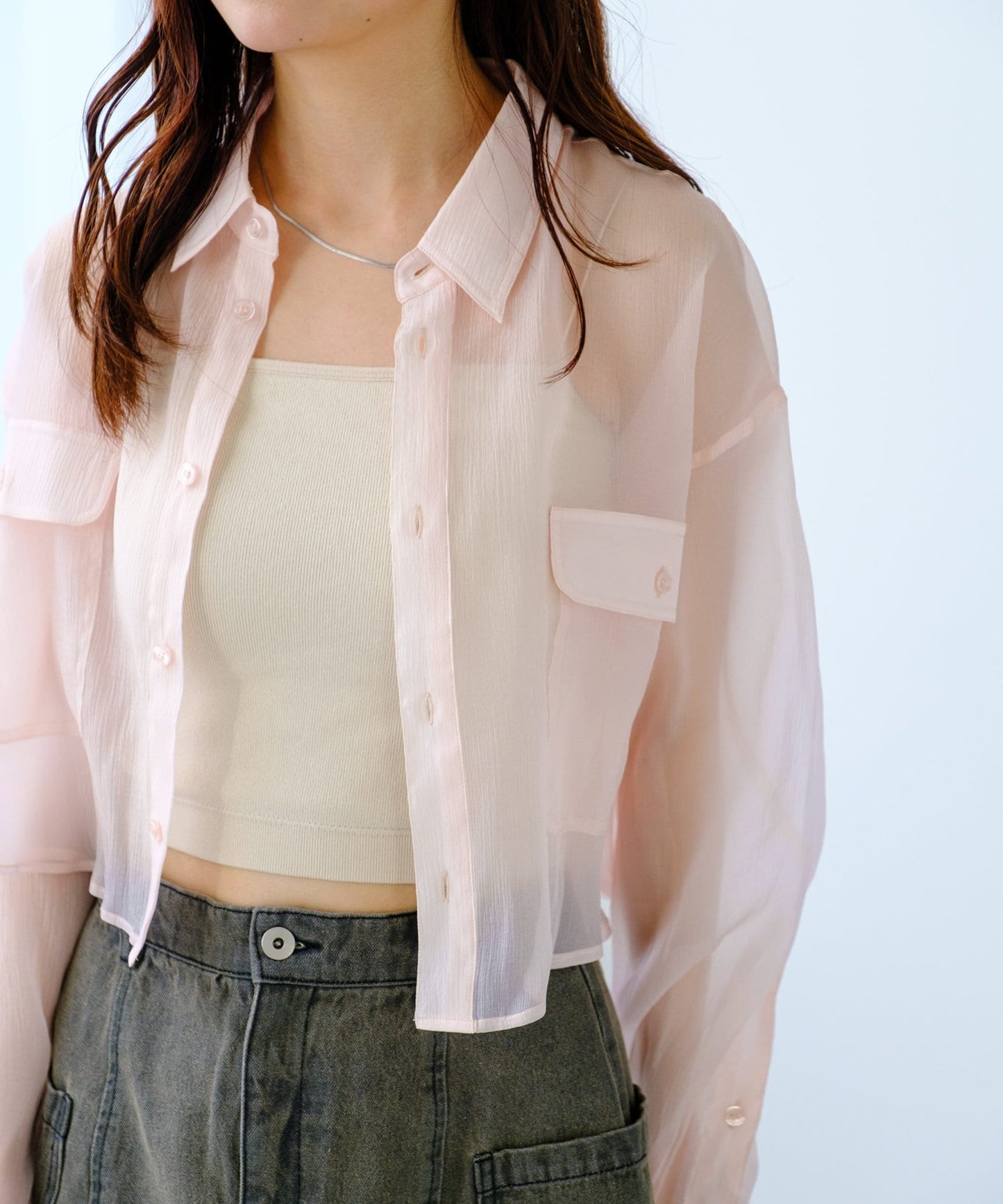 Kastane 靚料 Sheer Shirt [短/長version]