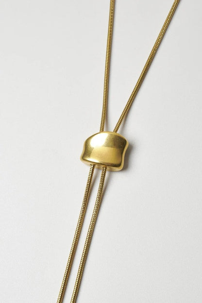 GOLDY Loop Tying Stainless Steel Necklace