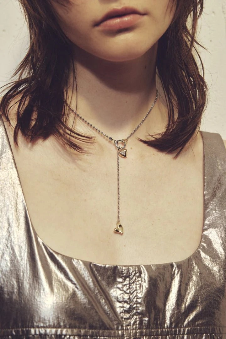 GOLDY Heart "Y" Shape Necklace
