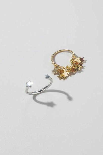 GOLDY Star shower Ring 2P Set