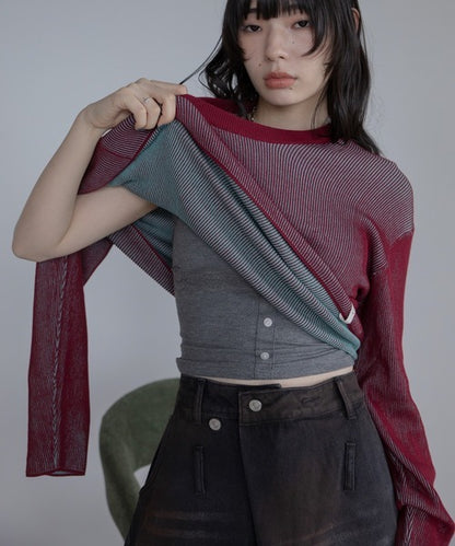 Vacancy 雙面可穿羅紋上衣