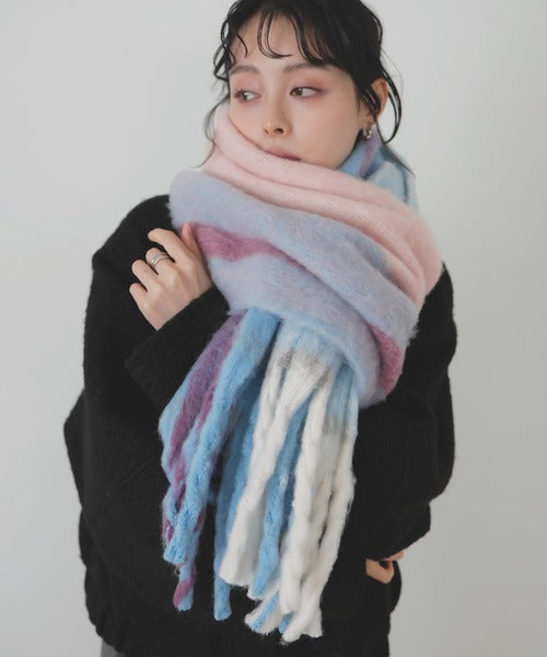 「全長240cm」LIAN 格仔長頸巾