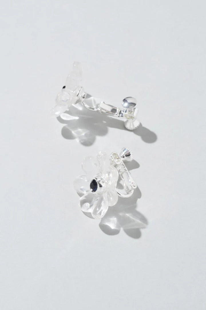 GOLDY 暈染大理石花花earrings