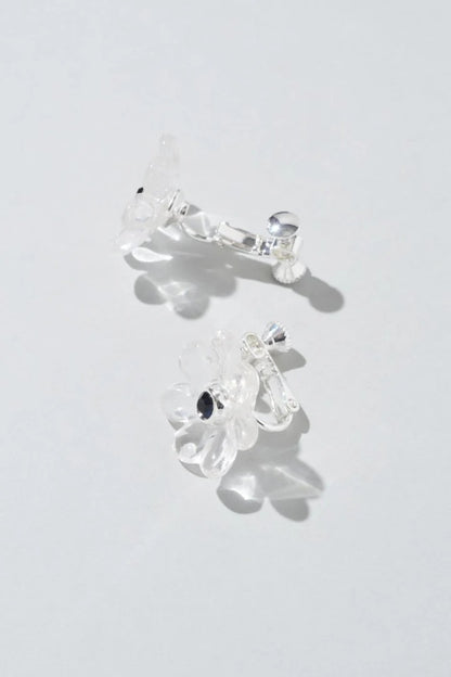 GOLDY 暈染大理石花花earrings