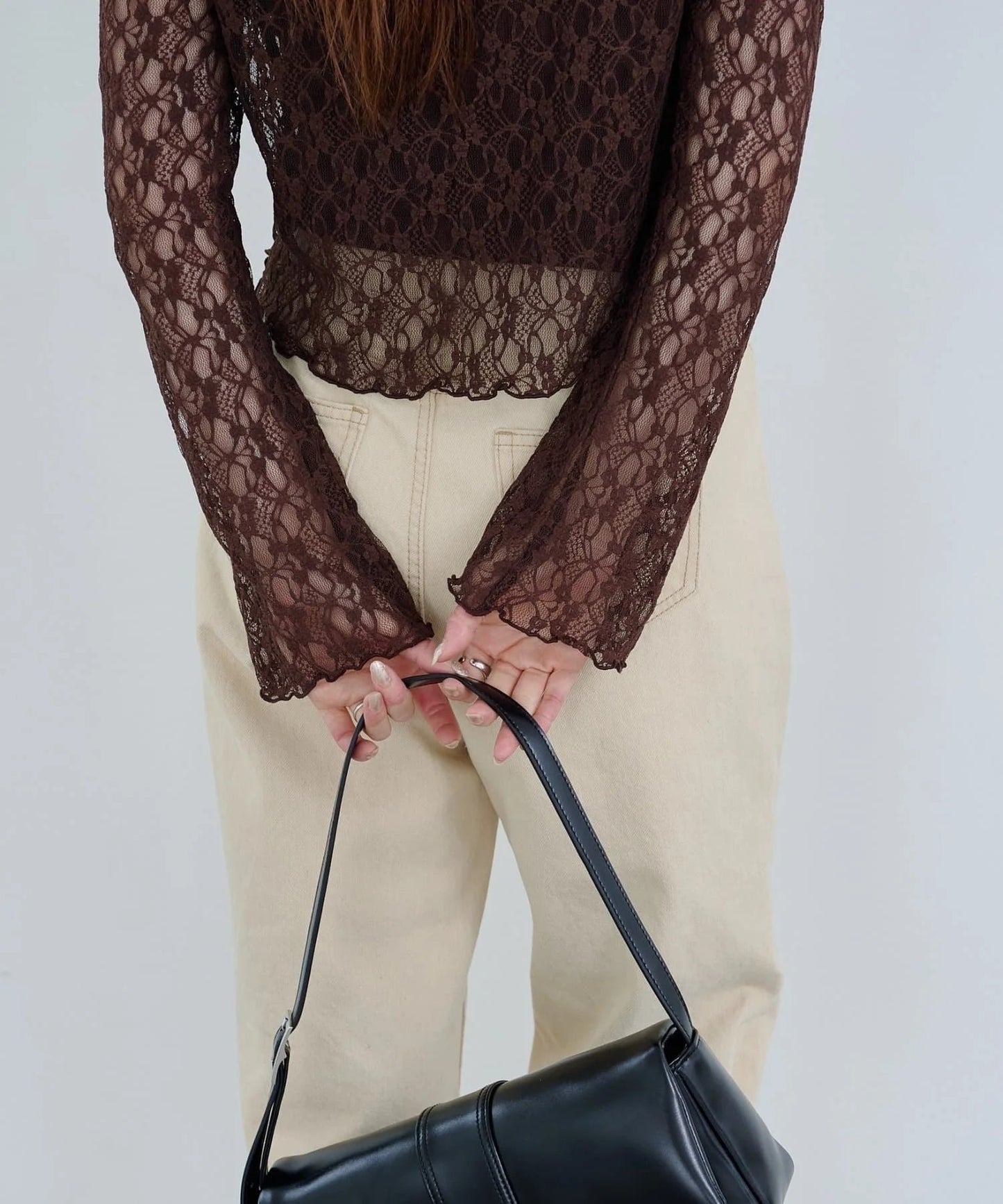 [短/長ver] Kastane Lace pullover with collar