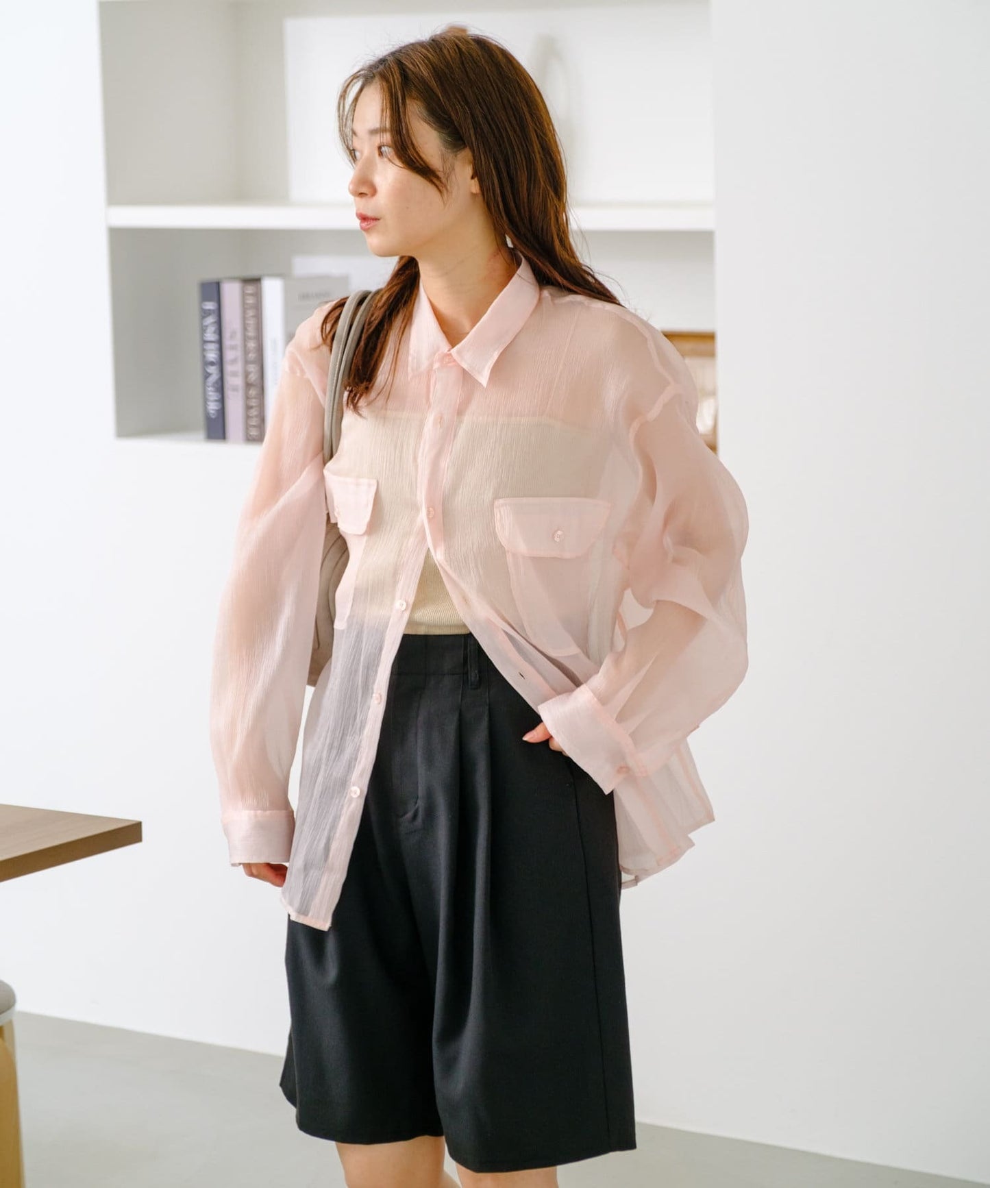 Kastane 靚料 Sheer Shirt [短/長version]