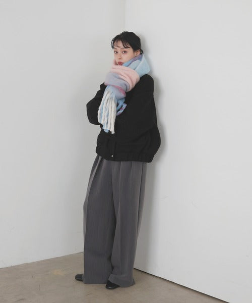 「全長240cm」LIAN 格仔長頸巾