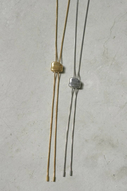 GOLDY Loop Tying Stainless Steel Necklace