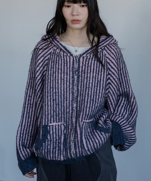 Vacancy 雙面可穿羅紋拉鍊連帽衫