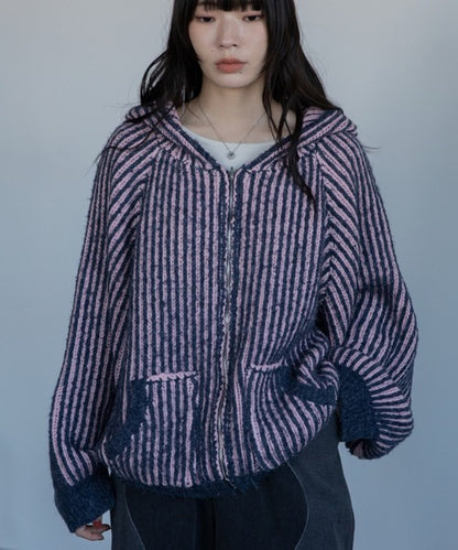 Vacancy 雙面可穿羅紋拉鍊連帽衫