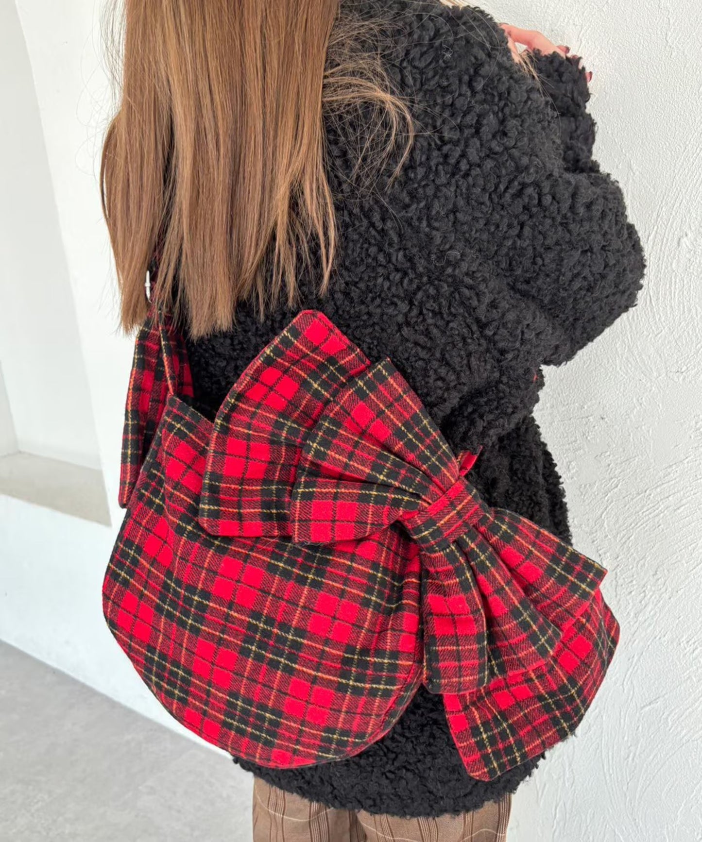 Kutir 大蝴蝶結格仔斜咩袋