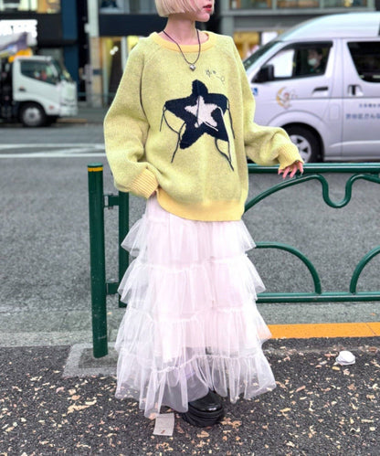 w closet Big Pattern Knit