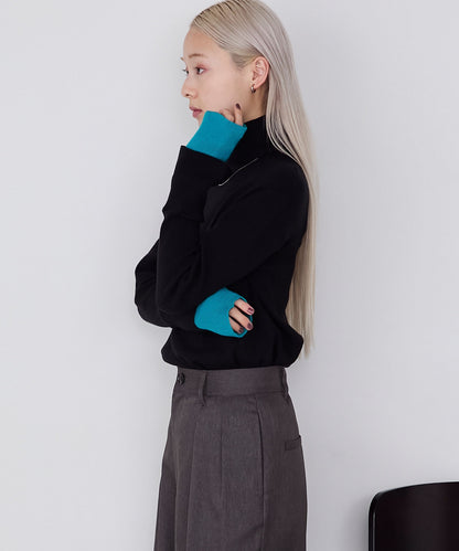 forksy. 假2件針織高領Top [吸濕發熱]