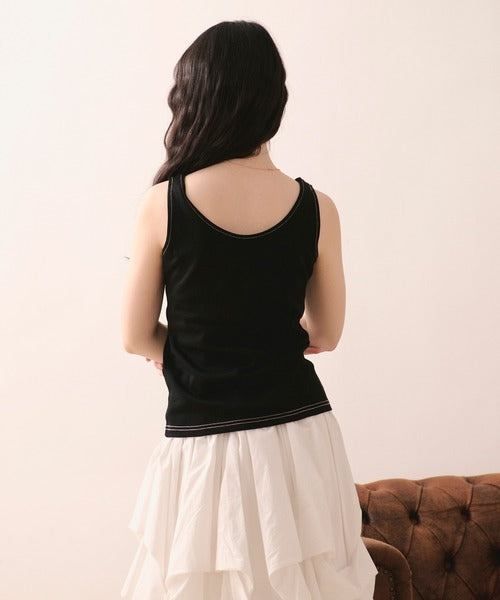 loin nuit stitch design tank top