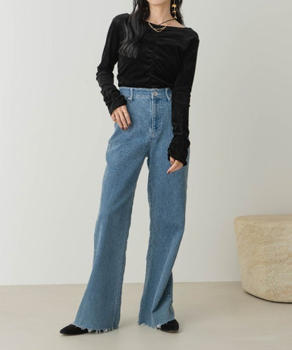 Hinari 高腰半喇叭褲