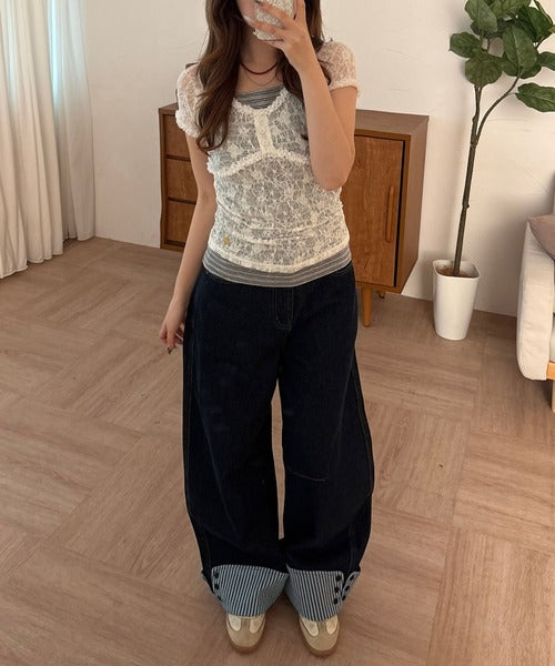 hazyl rollup wide pants