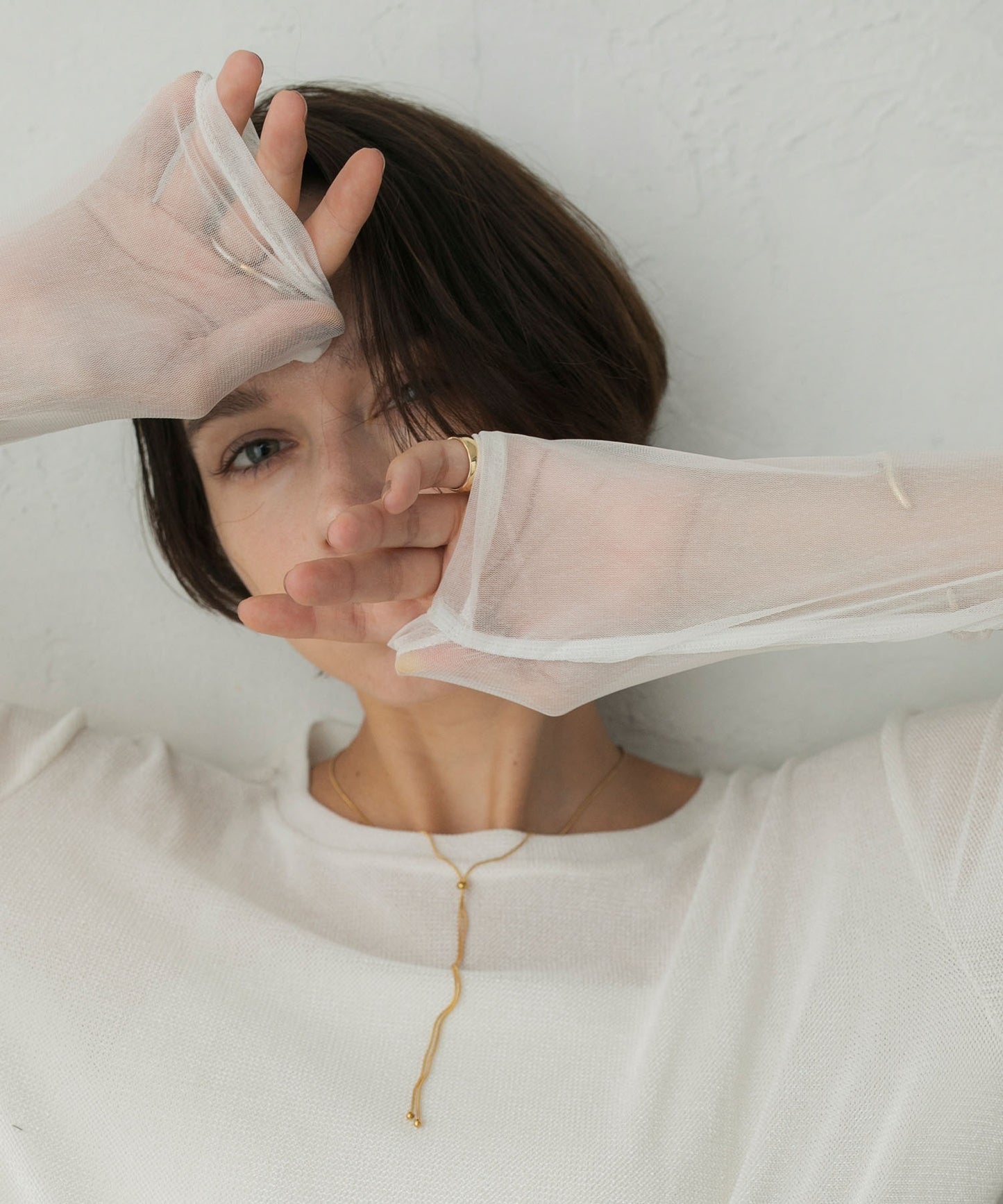 forksy. 天鵝絨透手袖Top