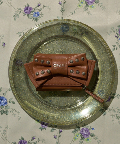 [CIAOPANIC] GRAIN Studded Ribbon Wallet