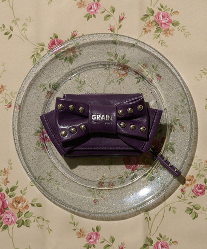 [CIAOPANIC] GRAIN Studded Ribbon Wallet